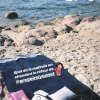 Alizée, tranquille sur une plage corse le 13 août 2018.