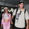 Paris Hilton et son fiancé Chris Zylka arrivent à l'aéroport de Los Angeles (LAX), le 2 août 2018.