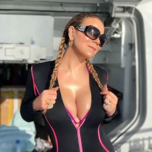 Mariah Carey en vacances. Août 2018.