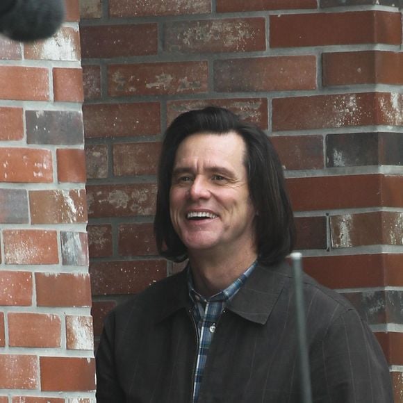 Jim Carrey sur le tournage de "Kidding" à Los Angeles le 22 mai 2018. © CPA/Bestimage