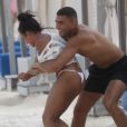 Exclusif - Younes Bendjima et Jordan Ozuna s'amusent lors d’une journée à la plage de Playa del Carmen entre amis sous le soleil du Mexique le 7 août 2018