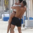 Exclusif - Younes Bendjima et Jordan Ozuna s'amusent lors d’une journée à la plage de Playa del Carmen entre amis sous le soleil du Mexique le 7 août 2018