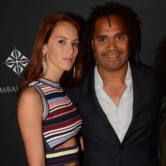 Semi-Exclusif - Christian Karembeu et sa femme Jackie Chamoun - A l'occasion des 20 ans de la victoire de l'équipe de France, les bleus 98 se sont rendus à un dîner organisé au Buddha Bar avec tous les joueurs et leur famille le 11 juin 2018. © Rachid Bellak/Bestimage