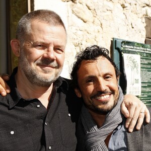 Eric Naulleau et Willy Rovelly - "Les écrivains chez Gonzague Saint Bris" - 1ère édition à Chanceaux-près-Loches, le 26 août 2018. © Cédric Perrin/Bestimage