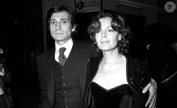 Daniel Biasini et Romy Schneider lors de la cérémonie des César 1980