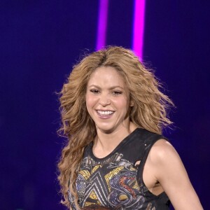 Shakira en concert à Madrid en Espagne le 3 juillet 2018.