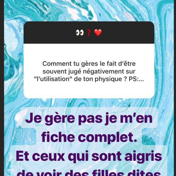 Agathe Auproux répond à ses détracteurs sur Instagram. Août 2018.