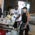 Exclusif - Le joueur de l'équipe de France de football champion du monde 2018 Blaise Matuidi et sa femme Isabelle rentrent de vacances de New York, à l'aéroport de Paris-Charles-de-Gaulle (CDG), à Roissy-en-France, France, le 8 août 2018.