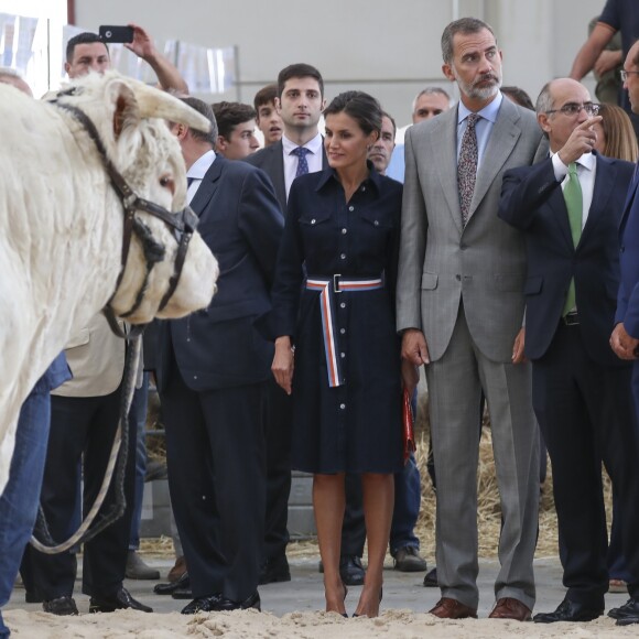 Le roi Felipe VI et la reine Letizia d'Espagne inaugurent le salon "Salamaq'18" à Salamanque en Espagne le 5 septembre 2018.