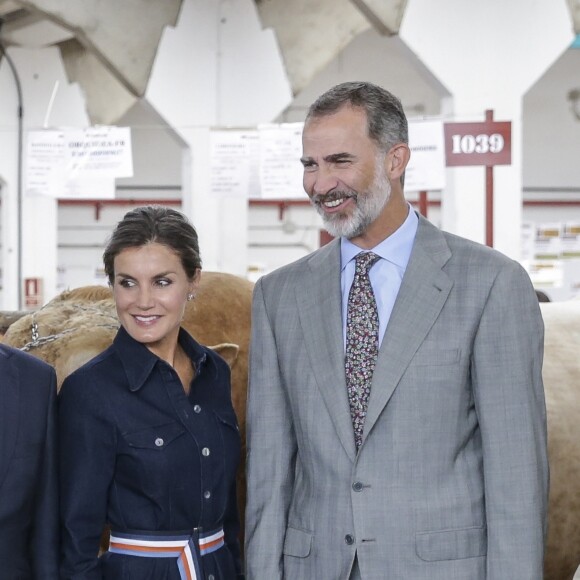 Le roi Felipe VI et la reine Letizia d'Espagne inaugurent le salon "Salamaq'18" à Salamanque en Espagne le 5 septembre 2018.