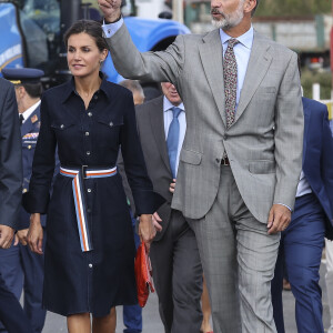 Le roi Felipe VI et la reine Letizia d'Espagne inaugurent le salon "Salamaq'18" à Salamanque en Espagne le 5 septembre 2018.