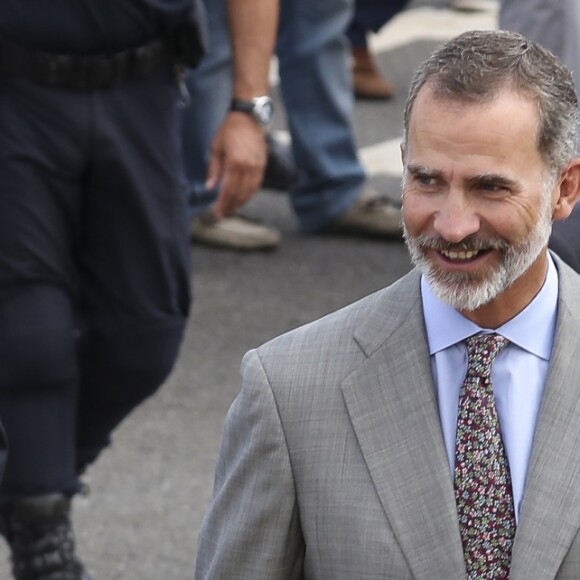 Le roi Felipe VI et la reine Letizia d'Espagne inaugurent le salon "Salamaq'18" à Salamanque en Espagne le 5 septembre 2018.