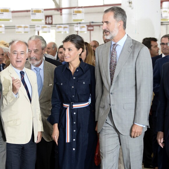 Le roi Felipe VI et la reine Letizia d'Espagne inaugurent le salon "Salamaq'18" à Salamanque en Espagne le 5 septembre 2018.