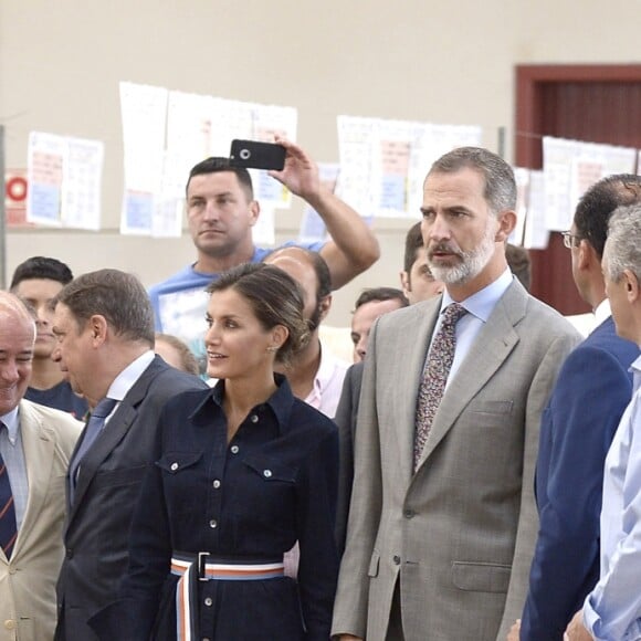 Le roi Felipe VI et la reine Letizia d'Espagne inaugurent le salon "Salamaq'18" à Salamanque en Espagne le 5 septembre 2018.