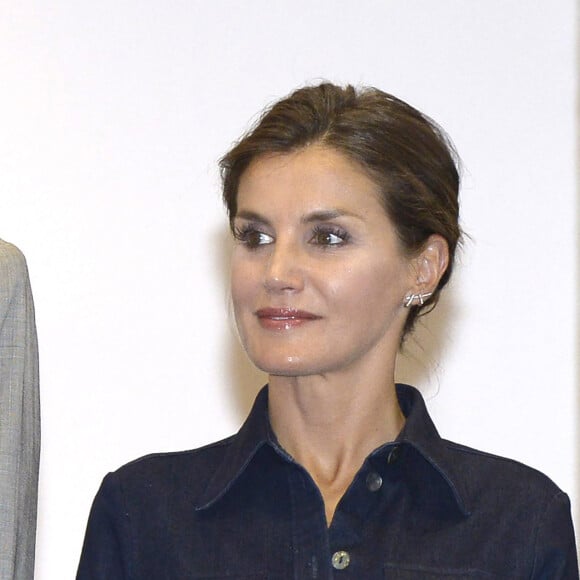 Le roi Felipe VI et la reine Letizia d'Espagne inaugurent le salon "Salamaq'18" à Salamanque en Espagne le 5 septembre 2018.