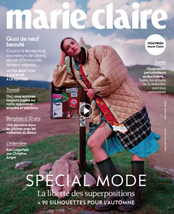 Marie Claire, en kiosques ce 5 septembre 2018.