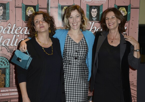 Noémie Lvovsky, Valeria Bruni Tedeschi et Agnès de Sacy - Avant-premiere du film "Un chateau en Italie" à l'UCG Ciné Cité des Halles à Paris, le 29 octobre 2013.