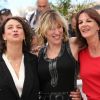Noémie Lvovsky, Valeria Bruni Tedeschi et Agnès de Sacy - Photocall du film "Un chateau en Italie" au 66e Festival du Film de Cannes le 21 mai 2013.