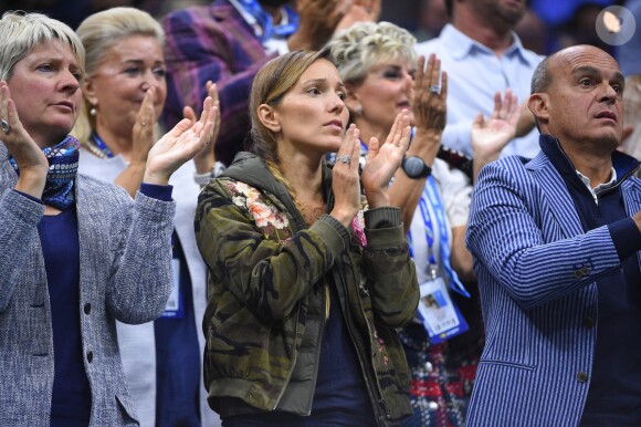 Jelena Djokovic assiste à la finale de son mari Novak Djokovic à l'US Open de Tennis 2018 à New York, le 9 septembre 2018.