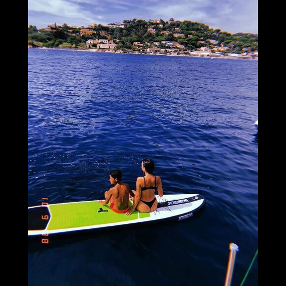 Cristiano Ronaldo avec sa compagne Georgina Rodriguez et son fils Cristiano Jr à Monaco le 8 septembre 2018.