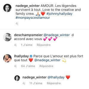 Laeticia Hallyday réagissant à la sortie de l'album posthume de Johnny Hallyday ("Mon pays c'est l'amour" prévu pour le 19 octobre). Septembre 2018.