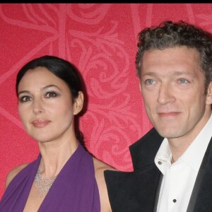 Monica Bellucci et Vincent Cassel à la 34ème cérémonie des César au Théâtre du Châtelet à Paris le 27 février 2009