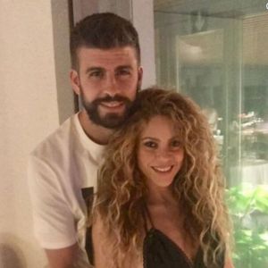 Shakira et son mari posent à Barcelone, le 14 septembre 2018
