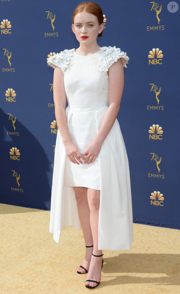 Sadie Sink en Hiraeth au 70ème Primetime Emmy Awards au théâtre Microsoft à Los Angeles, le 17 septembre 2018.