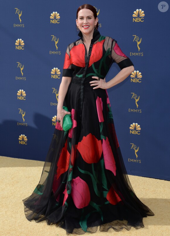 Megan Mullally au 70ème Primetime Emmy Awards au théâtre Microsoft à Los Angeles, le 17 septembre 2018.