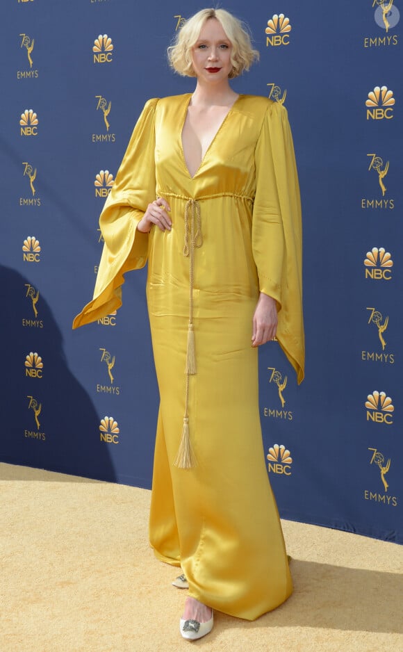 Gwendoline Christie au 70ème Primetime Emmy Awards au théâtre Microsoft à Los Angeles, le 17 septembre 2018.