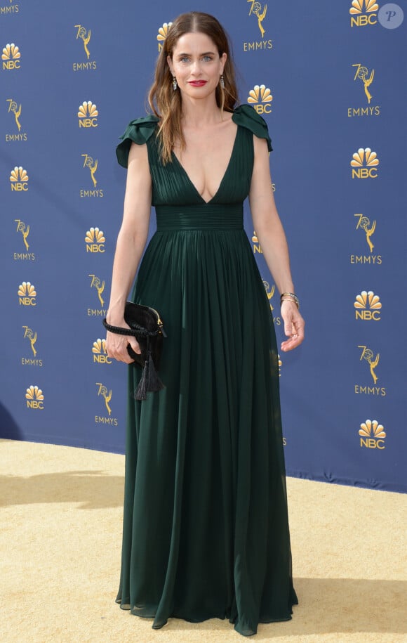 Amanda Peet au 70ème Primetime Emmy Awards au théâtre Microsoft à Los Angeles, le 17 septembre 2018.