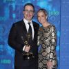 John Oliver et sa femme Kate Norley à la soirée HBO Post Emmy Awards Party au centre The Pacific Design à Los Angeles, le 19 septembre 2016