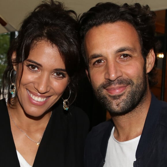 Exclusif - Laurie Cholewa et son fiancé Greg Levy - Inauguration du restaurant "Gabylou Notre-Dame" à Paris le 12 juin 2018. © Denis Guignebourg / Bestimage