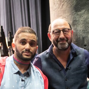 Exclusif - Malik Bentalha, Kad Merad et Olivier Baroux - Backstage de l'enregistrement de l'émission "On refait les grands duos d'humour" au Théâtre de Paris, le 29 mai 2018. Diffusion sur France 3 le 21 septembre à 21 © Romuald Meigneux-Pierre Pérusseau / Bestimage