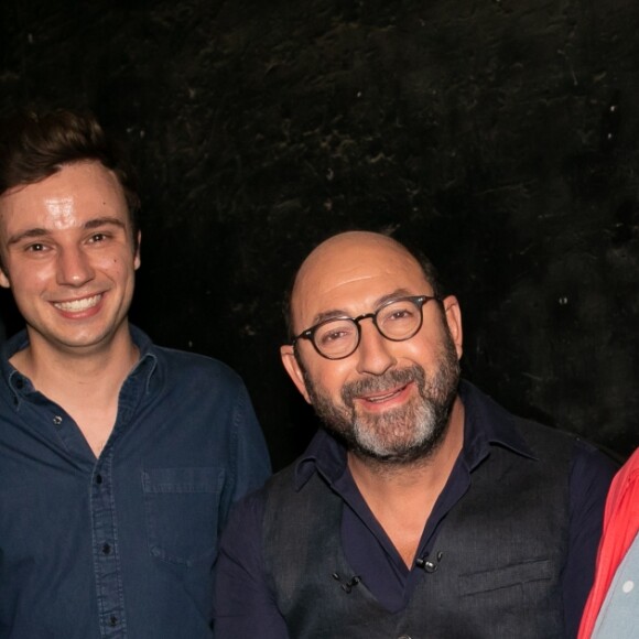 Exclusif - Vincent Dedienne, Tom Villa, Kad Merad et Malik Bentalha - Backstage de l'enregistrement de l'émission "On refait les grands duos d'humour" au Théâtre de Paris, le 29 mai 2018. Diffusion sur France 3 le 21 septembre à 21 © Romuald Meigneux-Pierre Pérusseau / Bestimage