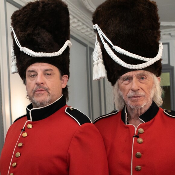 Exclusif - Guy Lecluyse et Pierre Richard - Backstage de l'enregistrement de l'émission "On refait les grands duos d'humour" au Théâtre de Paris, le 29 mai 2018. Diffusion sur France 3 le 21 septembre à 21 © Romuald Meigneux-Pierre Pérusseau / Bestimage
