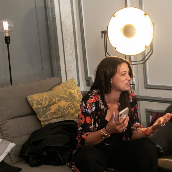 Exclusif - Mélissa Acosta et Patrick Bosso - Backstage de l'enregistrement de l'émission "On refait les grands duos d'humour" au Théâtre de Paris, le 29 mai 2018. Diffusion sur France 3 le 21 septembre à 21 © Romuald Meigneux-Pierre Pérusseau / Bestimage
