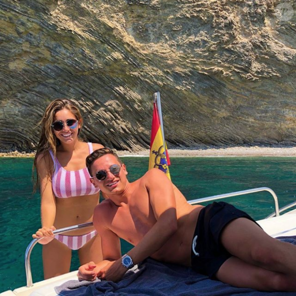 Florian Thauvin et sa compagne Charlotte Pirroni en vacances en juillet 2018, photo Instagram.