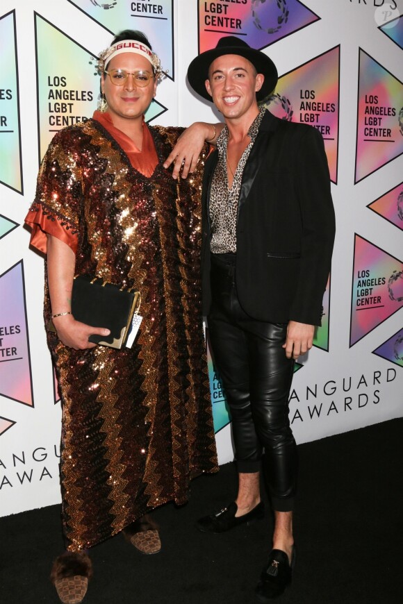 Riley Buss (droite) au 49ème gala d'anniversaire annuel LA LGBT à l’hôtel Beverly Hilton à Beverly Hills, le 23 septembre 2018