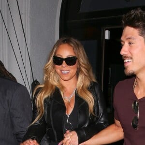 Mariah Carey et son compagnon Bryan Tanaka sont allés dîner au restaurant Craig à West Hollywood le 23 Septembre 2018.