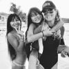 Laeticia, Jade et Joy sur une plage de Saint-Barthélemy le 1er septembre 2018. Photo prise par Yaël Abrot.