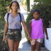 Christina Milian et sa fille Violet Madison en virée shopping à Los Angeles le 10 septembre 2018.
