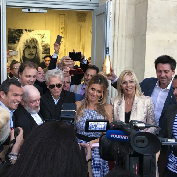 Vernissage de l'exposition de Brigitte Bardot au Château de la Buzine à Marseille en présence de son mari Bernard d'Ormale et de Valérie Fédèle, directrice du Château de la Buzine. Le 26 septembre 2018 © Patrick Carpentier / Bestimage