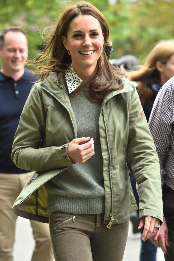 Kate Middleton au Sayers Croft Forest School and Wildlife Garden, Paddington Recreation Ground, Londres, le 2 octobre 2018.