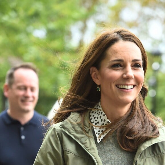 Kate Middleton au Sayers Croft Forest School and Wildlife Garden, Paddington Recreation Ground, Londres, le 2 octobre 2018.