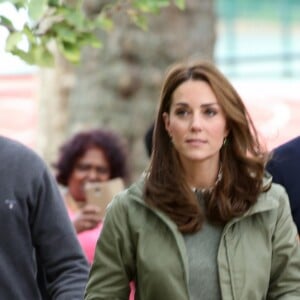 Kate Middleton au Sayers Croft Forest School and Wildlife Garden, Paddington Recreation Ground, Londres, le 2 octobre 2018.