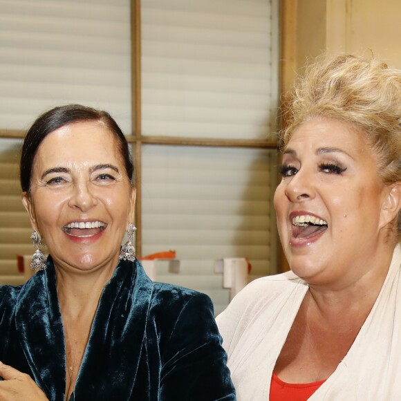 Exclusif - Nathalie Garçon, Marianne James - Nathalie Garçon fête ses "60 ans et alors!" dans sa boutique à la Galerie Vivienne à Paris le 29 septembre 2018. © Marc Ausset-Lacroix/Bestimage