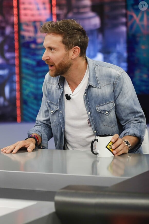 David Guetta sur le plateau de l'émission "El Hormiguero" à Madrid, le 12 septembre 2018.