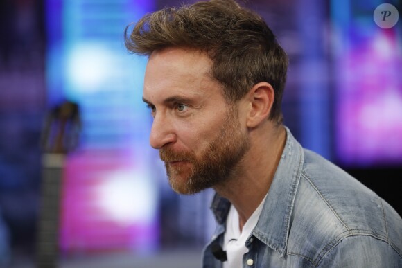 David Guetta sur le plateau de l'émission "El Hormiguero" à Madrid, le 12 septembre 2018.
