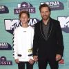 David Guetta et son fils Tim Elvis - Soirée des 24ème MTV Europe Music Awards à la salle SSE Wembley Arena à Londres, Royaume Uni, le 12 novembre 2017.